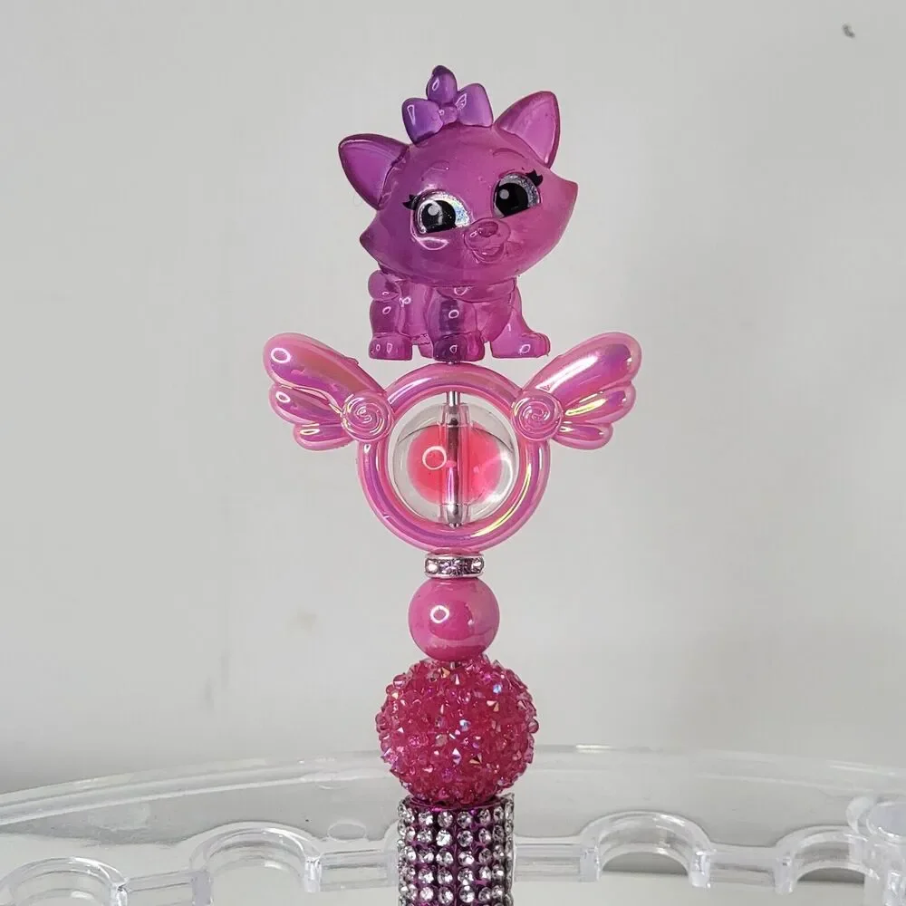Disney Doorables Beaded Pen Marie from Aristocats Technicolor